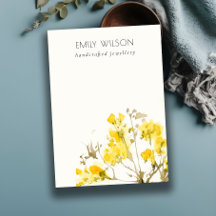 Rustikales Gelbes Wildblume Blankschmuck-Display