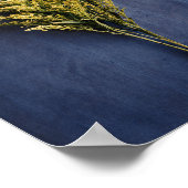 Rustikales Gelbgoldene Botanisches Foto Poster (Ecke)