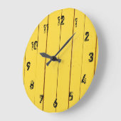 Rustikales Gelbholz-Planks große Uhr (Winkel)