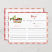 Rustikales Gemüse Brautparty Rezept Karte (Vorne/Hinten)