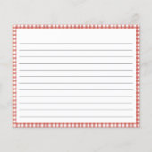 Rustikales Gemüse Brautparty Rezept Karte (Rückseite)