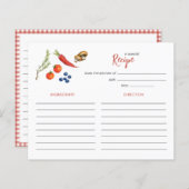 Rustikales Gemüse Brautparty Rezept Karte (Vorne/Hinten)