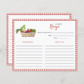 Rustikales Gemüse Brautparty Rezept Karte (Vorne/Hinten)