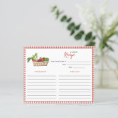 Rustikales Gemüse Brautparty Rezept Karte (Stehend Vorderseite)