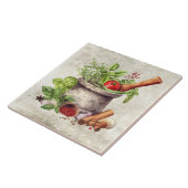 Rustikales Gemüse Kräuter Imitate Textur Küche Fliese (Seite)