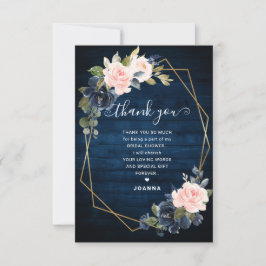 Rustikales geometrisches Brautparty aus Holz Dankeskarte