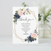 Rustikales geometrisches Brautparty aus Holz Dankeskarte (Stehend Vorderseite)