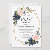 Rustikales geometrisches Brautparty aus Holz Einladung (Vorderseite)