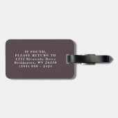 Rustikales Gepäckanhänger (Rückseite horizontal)