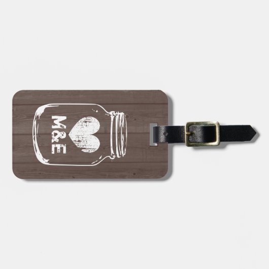 Rustikales Gepäckanhänger mit schicker Mason (Vorderseite horizontal)