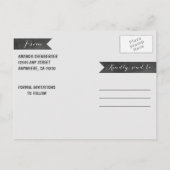 Rustikales, gepflastertes Birkenbaumland Save the  Ankündigungspostkarte (Rückseite)