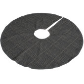 Rustikales, gerundetes, neutrales Schwarz Polyester Weihnachtsbaumdecke (Schrägansicht)