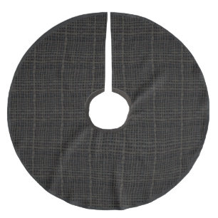 Rustikales, gerundetes, neutrales Schwarz Polyester Weihnachtsbaumdecke