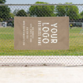 Rustikales Geschäft mit Kraft-Papier Banner (Insitu)