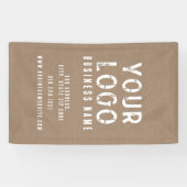 Rustikales Geschäft mit Kraft-Papier Banner (Horizontal)