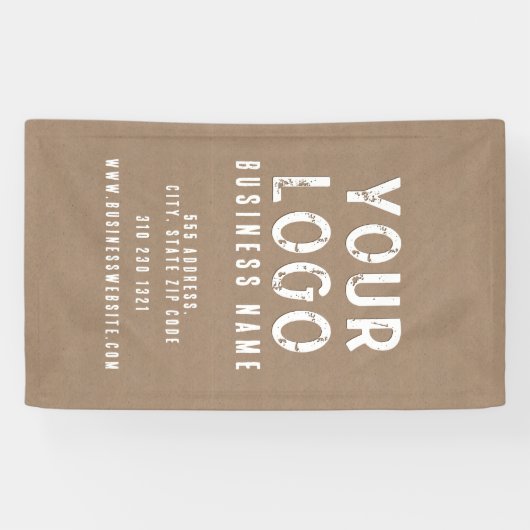 Rustikales Geschäft mit Kraft-Papier Banner (Horizontal)