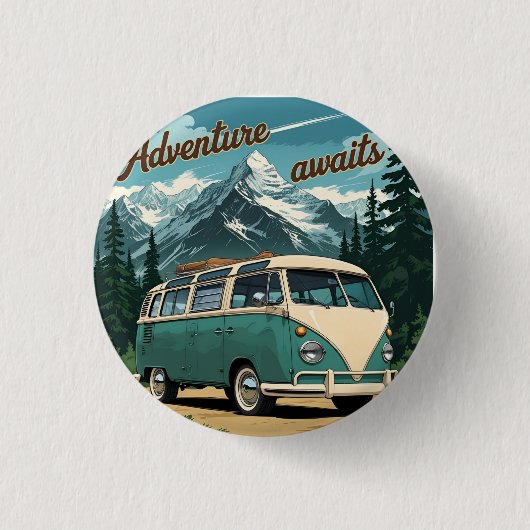 Rustikales Geschenk für Outdoor-Abenteuer Button (Vorderseite)