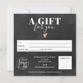 Rustikales Geschenkgutzeichen (Vorderseite)