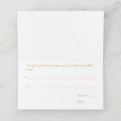 Rustikales Geschenkzertifikat Platzkarte (Innenseite Aufgefaltet)