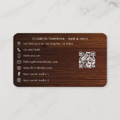 Rustikales, gesegnetes Leben Schwarze Frau Nail Sa Visitenkarte (Rückseite)