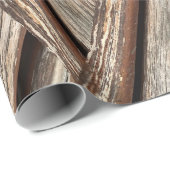 Rustikales, gestörtes Holzkörnmuster Geschenkpapier (Rolleneckpunkt)