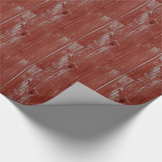 Rustikales gestrichenes Braunholz Geschenkpapier (Ecke)