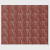 Rustikales gestrichenes Braunholz Geschenkpapier (Flach)