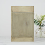 Rustikales gestrichenes Holz Briefpapier (Stehend Vorderseite)