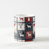Rustikales gestricktes Patchwork-Muster | Nordisch Kaffeetasse (Mittel)
