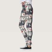 Rustikales gestricktes Patchwork-Muster | Nordisch Leggings (Links)
