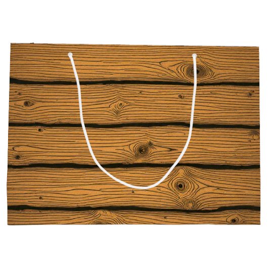 Rustikales Getreide Große Geschenktüte (Rückseite)