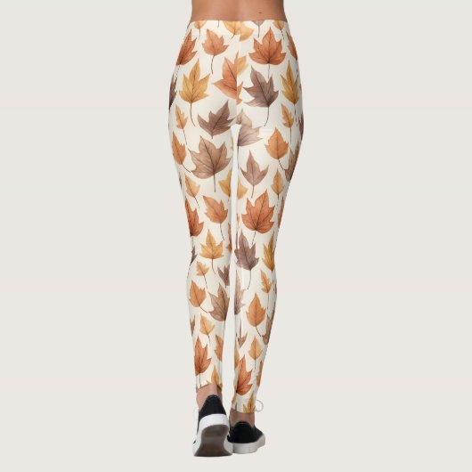 Rustikales, getrocknetes Ahornblatt Leggings (Rückseite)