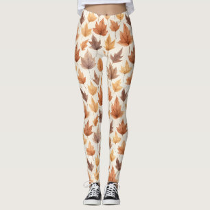 Rustikales, getrocknetes Ahornblatt Leggings