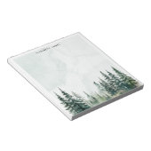 Rustikales Gewässer Foggy Pie Forest Personalisier Notizblock (angewinkelt)