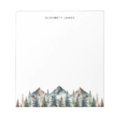 Rustikales Gewässer Foggy Pie Forest Personalisier Notizblock (Vorderseite)