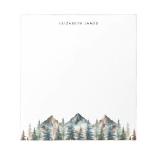 Rustikales Gewässer Foggy Pie Forest Personalisier Notizblock