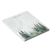 Rustikales Gewässer Foggy Pie Forest Personalisier Notizblock (angewinkelt)