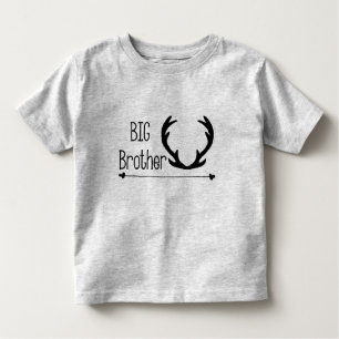 Rustikales Geweih-großer Bruder-Shirt Kleinkind T-shirt