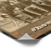 Rustikales Gewollt Poster - Hashtag und Social Med (Ecke)