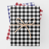 Rustikales Gingham Karos Pattern Geschenkpapier Set (Beispiel)