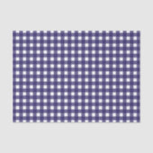 Rustikales Gingham Navy Blau Weiß Ferien Seidenpapier (Vorderseite)