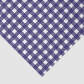 Rustikales Gingham Navy Blau Weiß Ferien Seidenpapier (Ausschnitt)