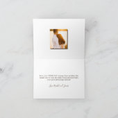 Rustikales Gipskraut auf der dunklen Holzhochzeit Dankeskarte (Innenseite)