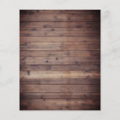 Rustikales Gipskraut Barn Wood Bridal Bingo Karten (Rückseite)