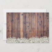 Rustikales Gipskraut Blue Hydrangea Brautparty Einladung (Rückseite)