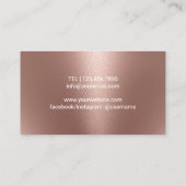 Rustikales Gipskraut Blume Moderne Rose Gold Visitenkarte (Rückseite)