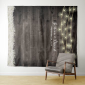 Rustikales Gipskraut Blume Stall Hochzeitstorte Wandteppich (Beispiel (Horizontal))