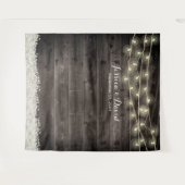 Rustikales Gipskraut Blume Stall Hochzeitstorte Wandteppich (Vorderseite (Horizontal))