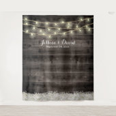 Rustikales Gipskraut Blume Stall Hochzeitstorte Wandteppich (Vorderseite)