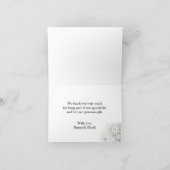 Rustikales Gipskraut-Blumenhochzeit danken Ihnen Dankeskarte (Innenseite)